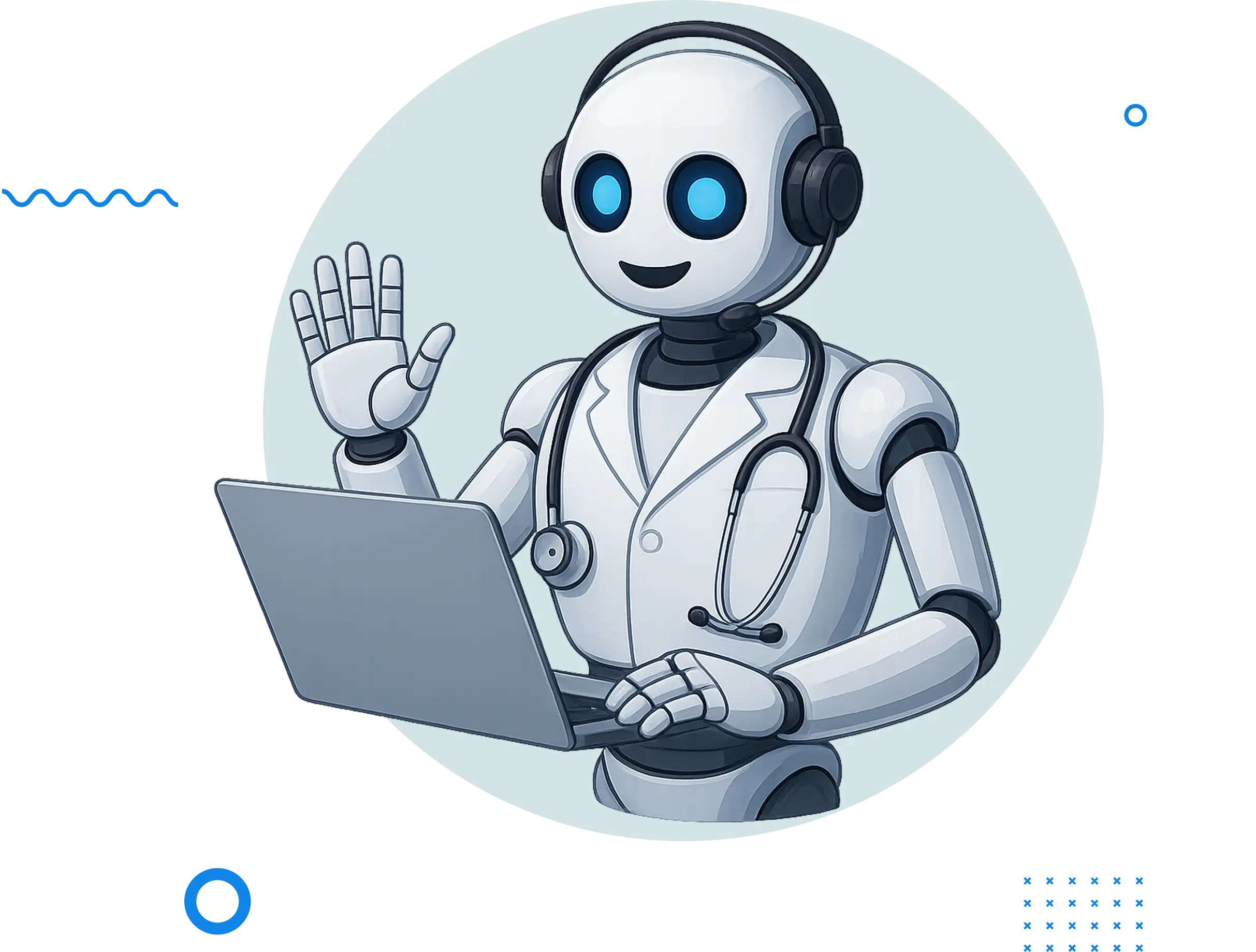 دکتری با موهای خاکستری، عینک زده و کت سفید آزمایشگاهی به همراه کراوات بسته است، دست‌هایش را روی هم گذاشته و حالتی حرفه‌ای و اعتماد به نفس را منتشر می‌کند. | A doctor with gray hair, wearing glasses and a white lab coat with a tie, has his hands folded and exudes a professional and confident demeanor.